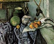 Paul Cezanne bottles and fruit still life Sweden oil painting reproduction